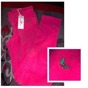Vineyard vines pink pants holly berry- size 14